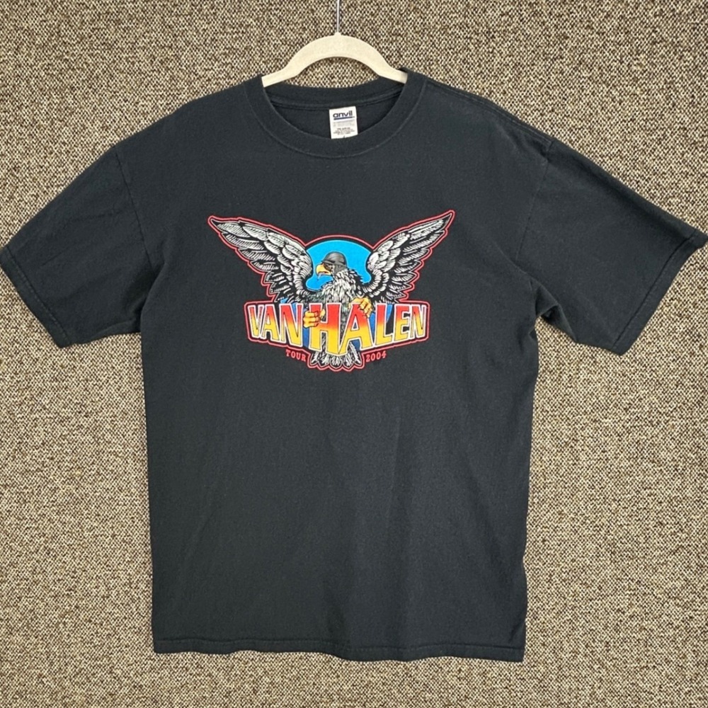 Van Halen Tour 2004 North American Eagle Graphic T-Shirt Black Large Concert Tee